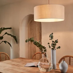 Abat-Jour Lampe|Abat-Jour Suspension*alinea Abat-jour cylindrique en coton D40cm - roucas Beige