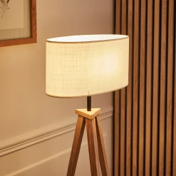 Abat-Jour Lampe*alinea Abat-jour cylindrique en coton D32cm - Blanc