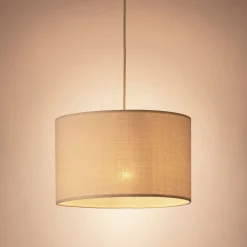 Abat-Jour Suspension|Suspension Non-Électrifiée*alinea Abat-jour cylindrique en coton D60cm - capelan Blanc