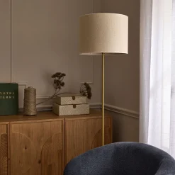 Abat-Jour Lampe*alinea Abat-jour cylindrique en coton D40xH30cm - Naturel