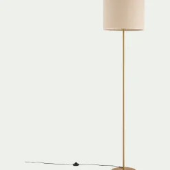 Abat-Jour Lampe*alinea Abat-jour cylindrique en coton D40xH30cm - Naturel