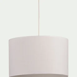 Lustre De Salle À Manger|Lustre*alinea Abat-jour cylindrique en coton D40cm - capelan Blanc