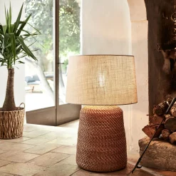 Abat-Jour Lampe|Abat-Jour Suspension*alinea Abat-jour cylindrique en jute D55cm - Blanc