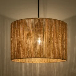 Suspension Naturelle|Suspension Non-Électrifiée*alinea Abat-jour cylindrique en jute D32cm - Naturel