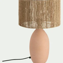 Suspension Naturelle|Suspension Non-Électrifiée*alinea Abat-jour cylindrique en jute D32cm - Naturel