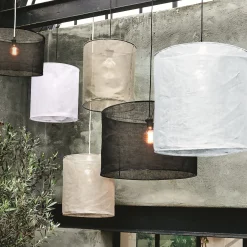 Lustre De Salle À Manger|Lustre*alinea Abat-jour cylindrique en lin D60cm - Noir