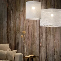 Lustre De Salle À Manger|Lustre*alinea Abat-jour cylindrique en lin D35cm - Blanc