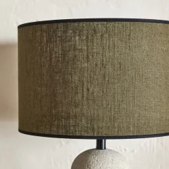 Abat-Jour Lampe|Abat-Jour Naturel*alinea Abat-jour cylindrique en lin D32cm - Vert