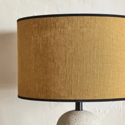 Abat-Jour Lampe|Abat-Jour Naturel*alinea Abat-jour cylindrique en lin D32cm - miel Jaune
