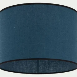 Abat-Jour Lampe|Abat-Jour Naturel*alinea Abat-jour cylindrique en lin D32cm - santorin Bleu