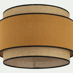 Abat-Jour Suspension|Suspension Non-Électrifiée*alinea Abat-jour cylindrique en tissu D38cm - miel Jaune