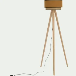 Abat-Jour Suspension|Suspension Non-Électrifiée*alinea Abat-jour cylindrique en tissu D38cm - miel Jaune