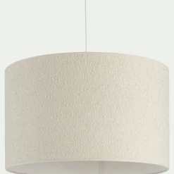 Abat-Jour Suspension*alinea Abat-jour cylindrique en tissu bouclette D50cm - Blanc