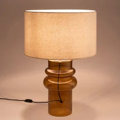 Abat-Jour Suspension*alinea Abat-jour cylindrique en tissu bouclette D50cm - Blanc