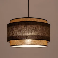 Abat-Jour Suspension|Suspension Non-Électrifiée*alinea Abat-jour cylindrique en tissu D38cm - Vert