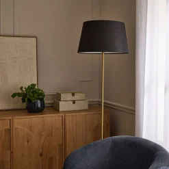 Abat-Jour Lampe*alinea Abat-jour tambour en coton - D45cm Noir