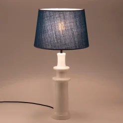 Abat-Jour Lampe*alinea Abat-jour tambour en coton D33cm - figuerolles Bleu