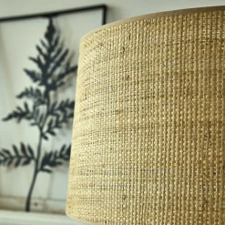 Abat-Jour Lampe*alinea Abat-jour tambour en raphia D45cm - Naturel