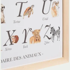 Matelas Enfant|Déco Murale*alinea Abécédaire illustré et encadré A3 Naturel