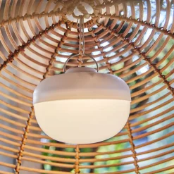 Luminaire Exterieur|Lampe Et Lampadaire D'Extérieur*alinea Ampoule d'extérieur rechargeable H12xD11cm - Blanc