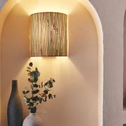 Applique Murale*alinea Applique électrifiée en acier et algues H26cm - Naturel