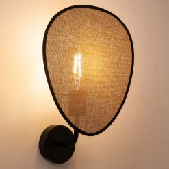 Applique Murale*alinea Applique électrifiée en papier tressé H39cm - Naturel