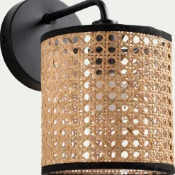 Applique Murale*alinea Applique électrifiée en rotin - D15cm Naturel