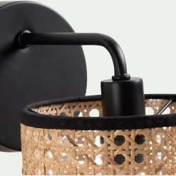 Applique Murale*alinea Applique électrifiée en rotin - D15cm Naturel