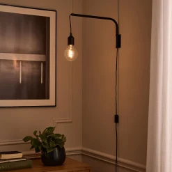 Applique Murale*alinea Applique murale en acier - L42cm Noir