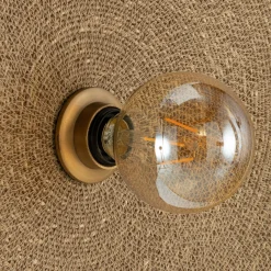 Applique Murale*alinea Applique murale électrifiée en jonc de mer D61cm - Naturel