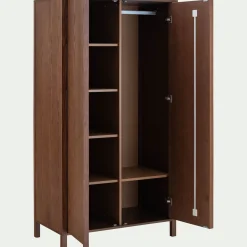 Armoire*alinea Armoire 2 portes battantes en chêne massif H192cm - Bois foncé