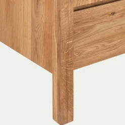 Armoire*alinea Armoire 2 portes et 1 tiroir en chêne massif H200cm - Bois clair