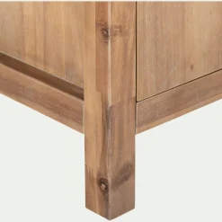 Armoire*alinea Armoire 4 portes et 2 tiroirs en acacia massif l190xh220cm - Bois clair