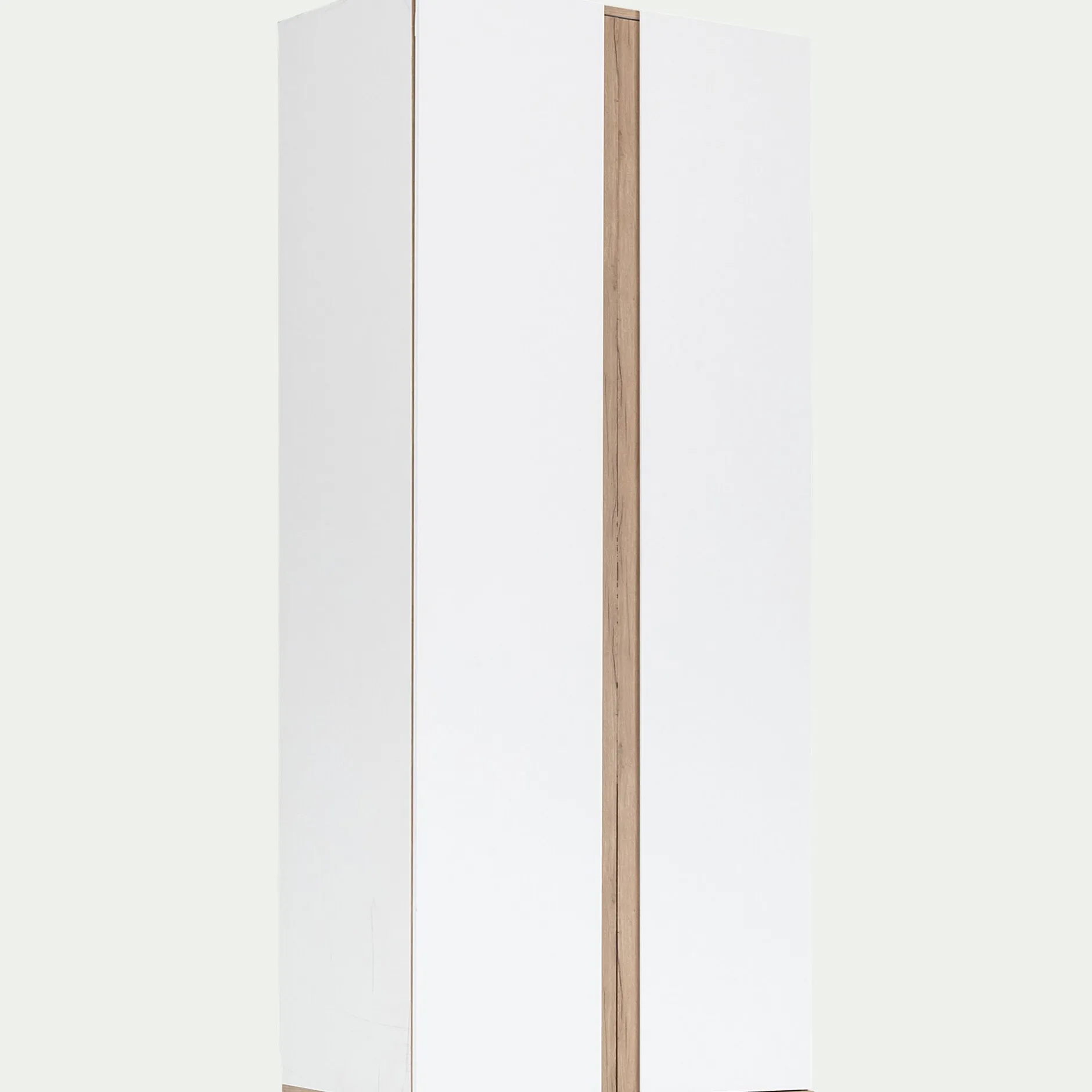 Dressing*alinea Armoire de dressing 2 portes battantes en bois effet chêne H235xL100cm - Blanc