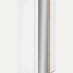 Dressing*alinea Armoire dressing d'angle avec 1 porte en bois effet chêne - H235xL96cm Blanc