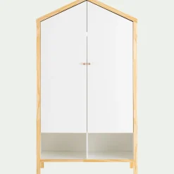 Armoire Enfant*alinea Armoire forme de maison en bois H185cm - Blanc