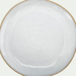 Assiette*alinea Assiette à dessert bicolore en grès recyclé D21,7cm - Blanc