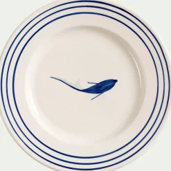 Assiette*alinea Assiette à dessert en faïence avec motif D22cm - Blanc