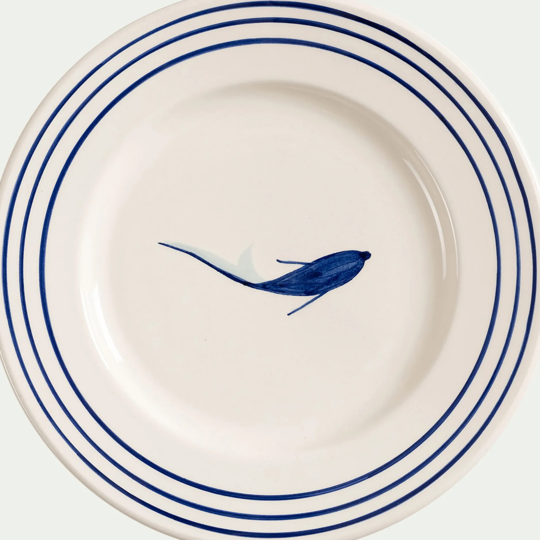 Assiette*alinea Assiette à dessert en faïence avec motif D22cm - Blanc