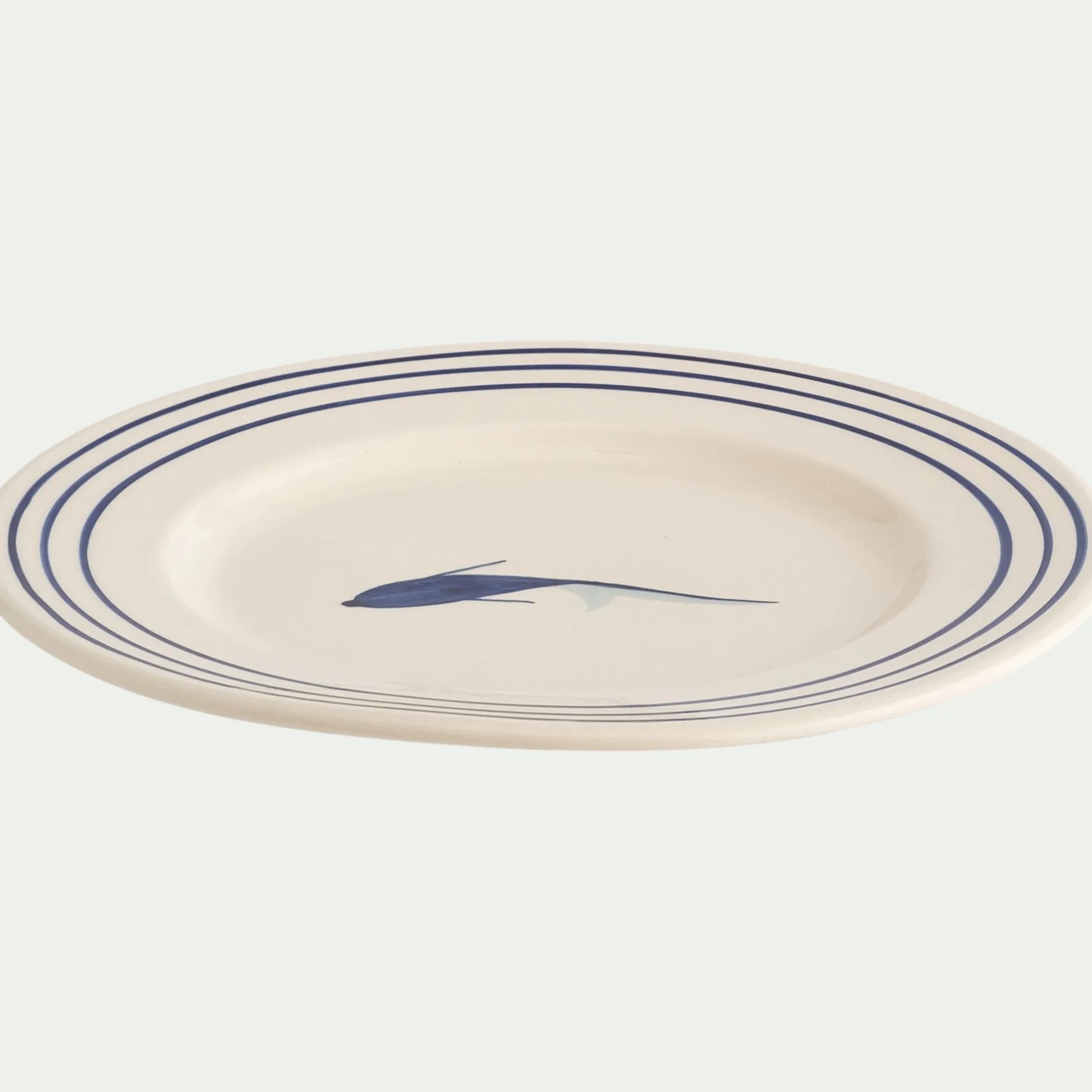 Assiette*alinea Assiette à dessert en faïence avec motif D22cm - Blanc