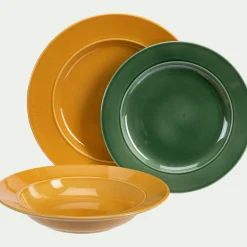 Assiette*alinea Assiette à dessert en grès D24cm - avocado Vert