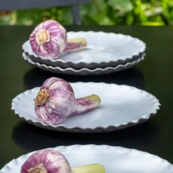 Assiette*alinea Assiette à dessert en grès D20cm - Blanc