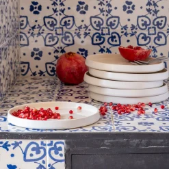 Assiette*alinea Assiette à dessert en grès D21,5cm - Blanc