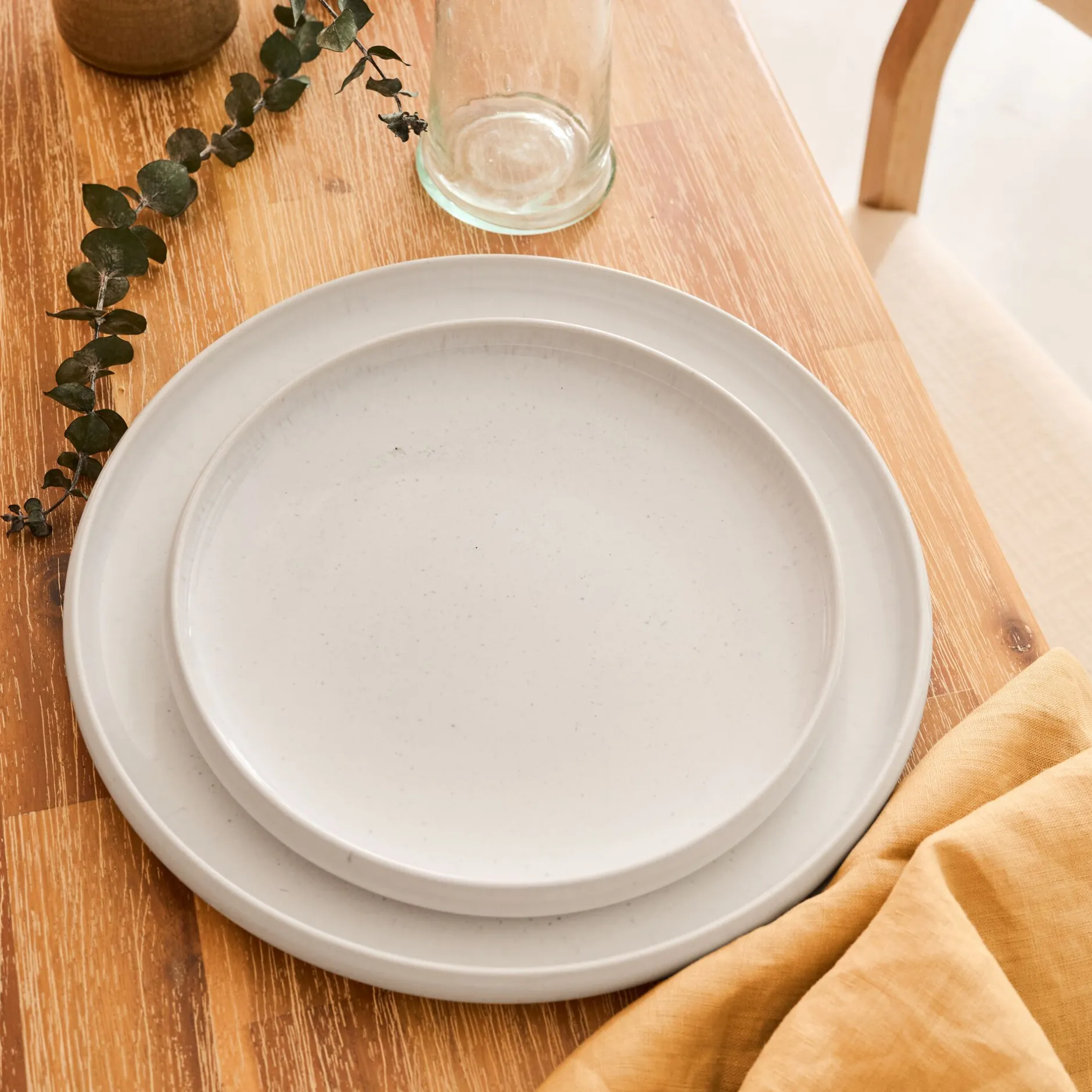 Assiette|Assiette De Noël*alinea Assiette à dessert en grès D21cm - Blanc