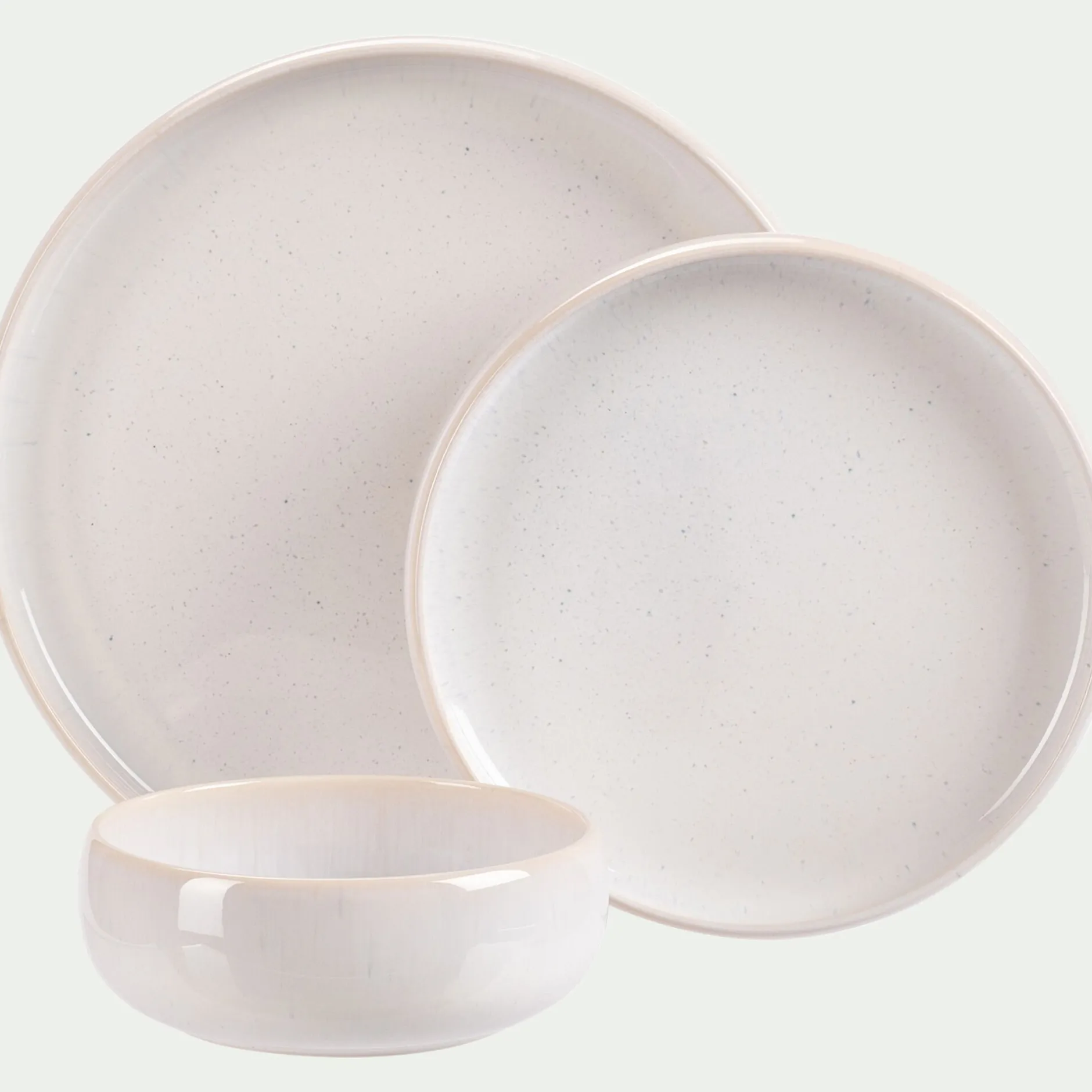 Assiette|Assiette De Noël*alinea Assiette à dessert en grès D21cm - Blanc