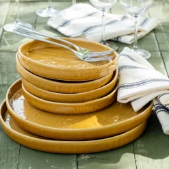 Assiette*alinea Assiette à dessert en grès D18,5cm - argan Jaune