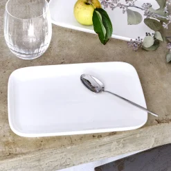 Assiette*alinea Assiette à dessert en porcelaine 14x21,5cm - Blanc