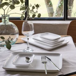 Assiette*alinea Assiette à dessert en porcelaine 14x21,5cm - Blanc