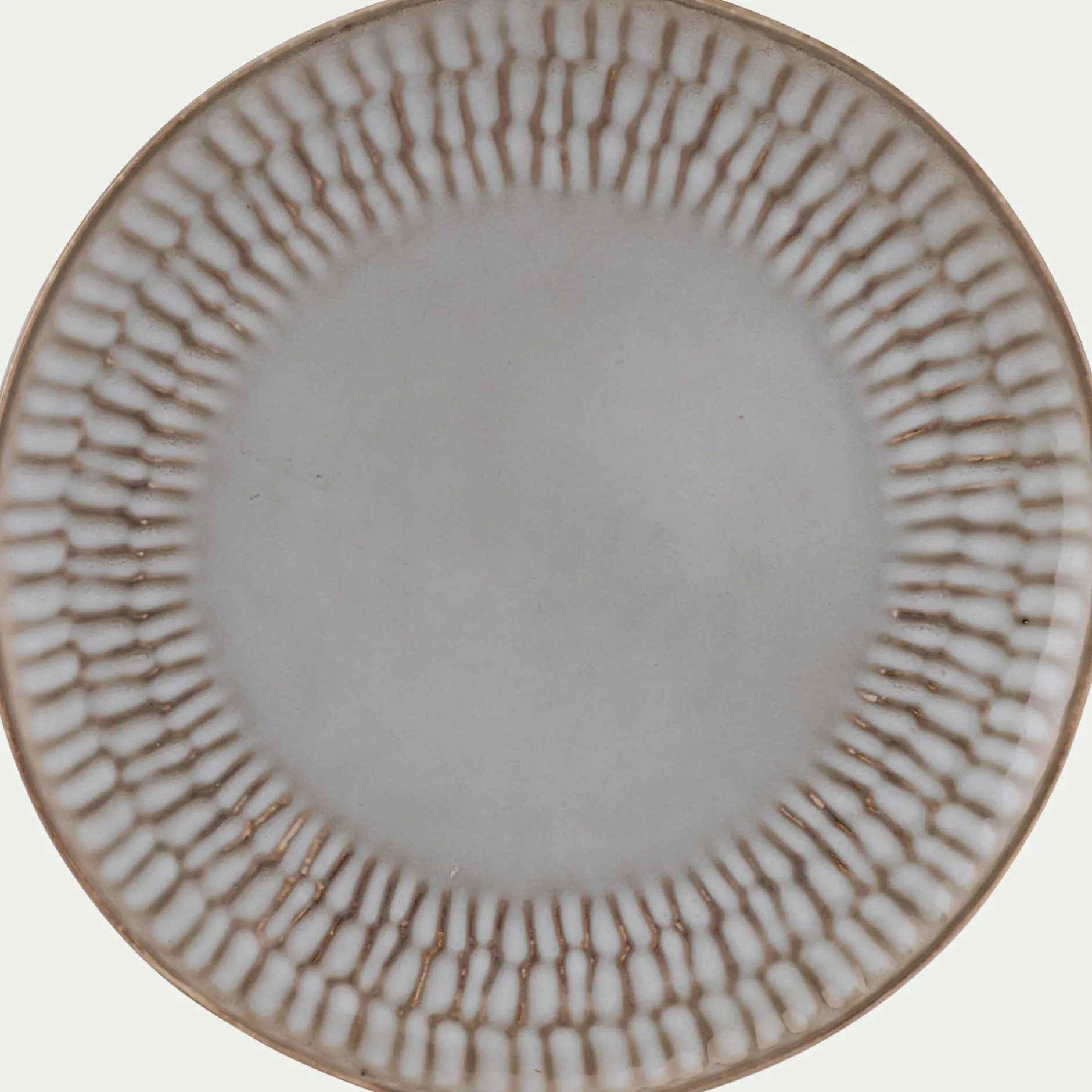 Assiette*alinea Assiette à dessert martelée en grès D21,7cm - ventoux Blanc