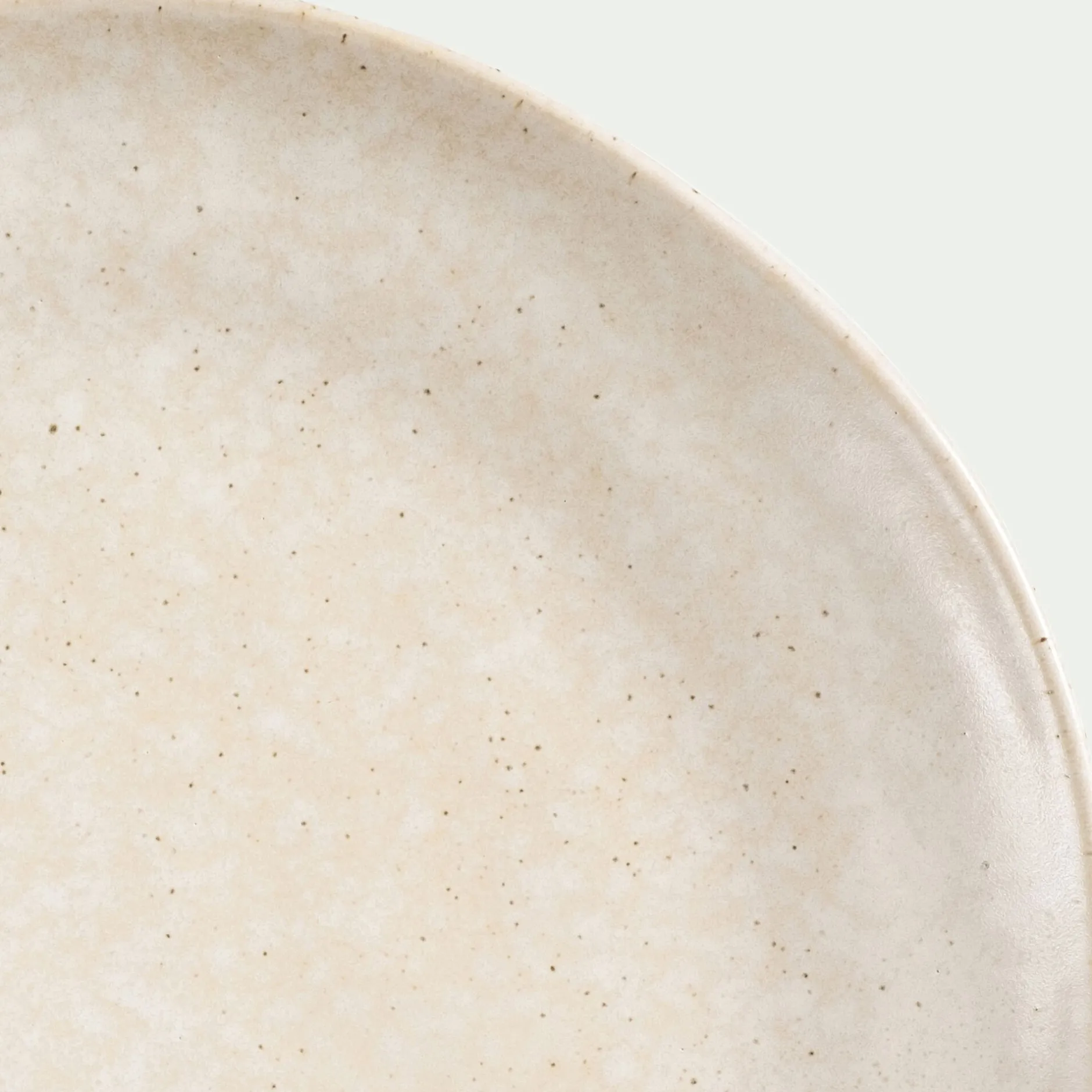 Assiette*alinea Assiette à dessert mouchetée en porcelaine D22cm - dune Blanc